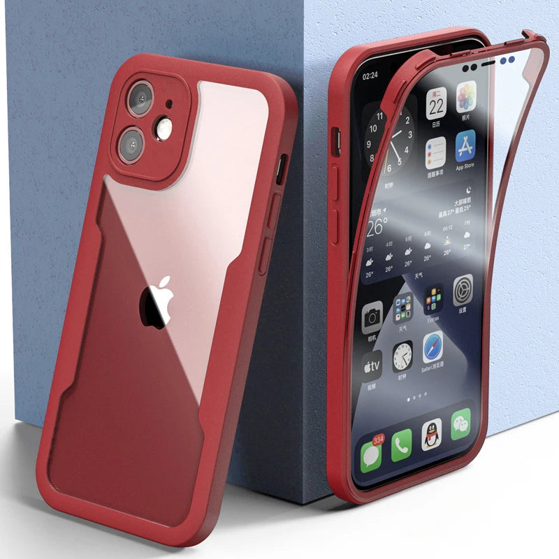 Coque Transparente Antichoc avec des bords pour iPhone