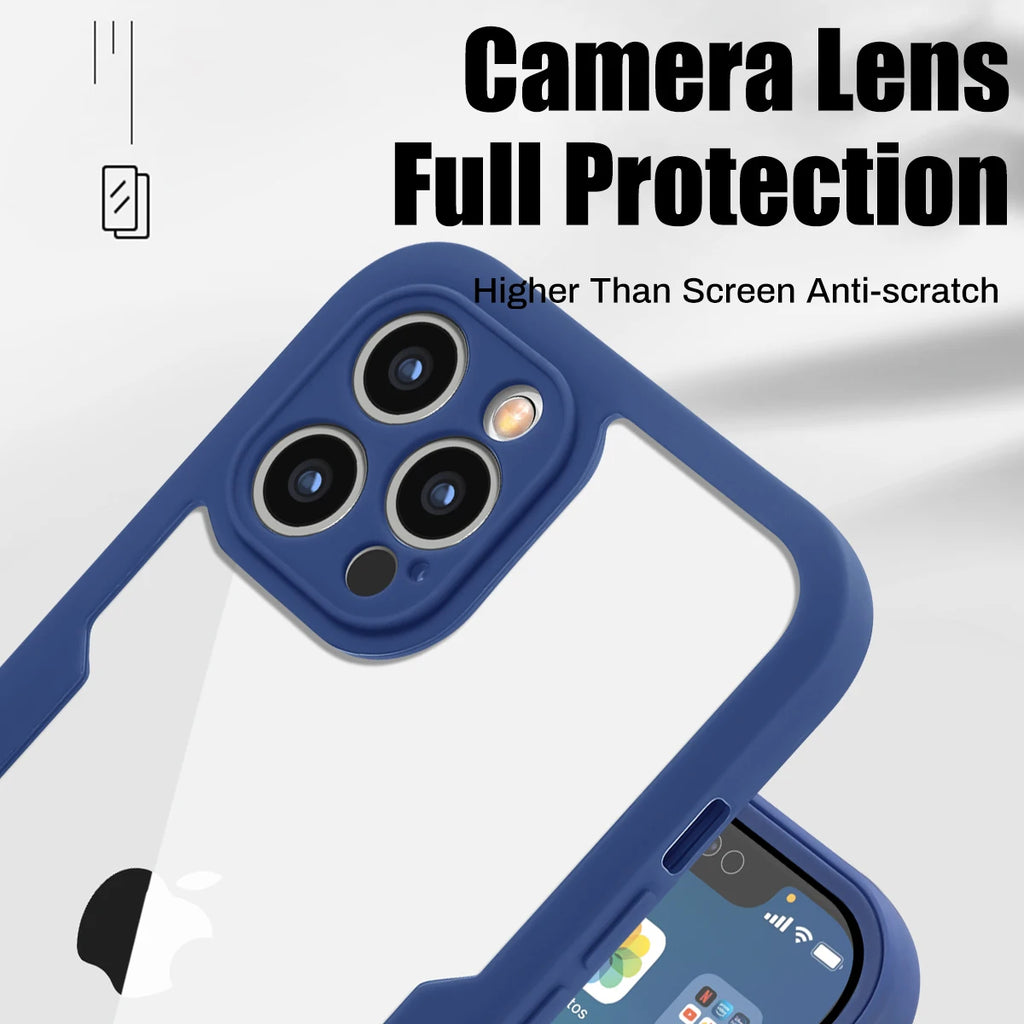 Coque Transparente Antichoc avec des bords pour iPhone