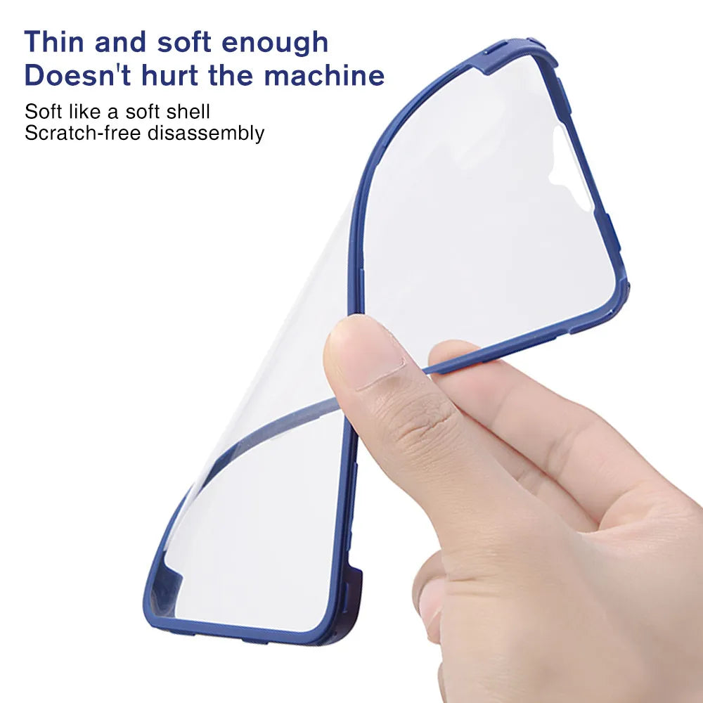 Coque Transparente Antichoc avec des bords pour iPhone