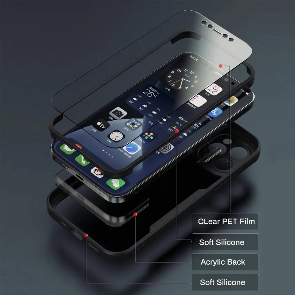 Coque Transparente Antichoc avec des bords pour iPhone