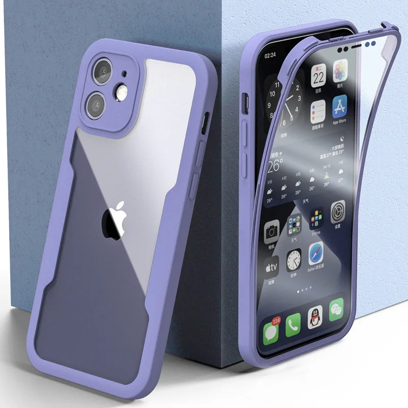 Coque Transparente Antichoc avec des bords pour iPhone