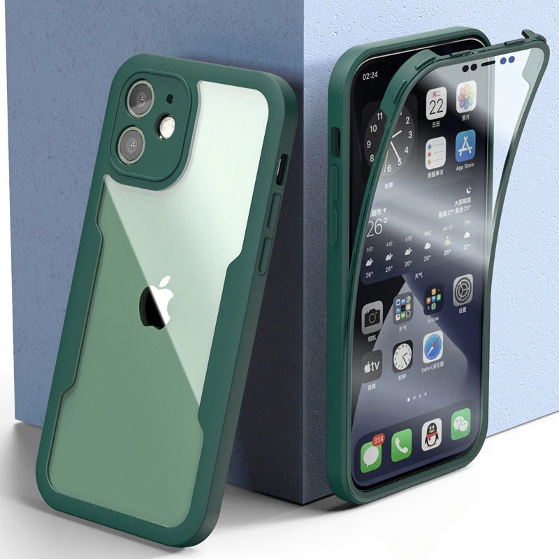 Coque Transparente Antichoc avec des bords pour iPhone